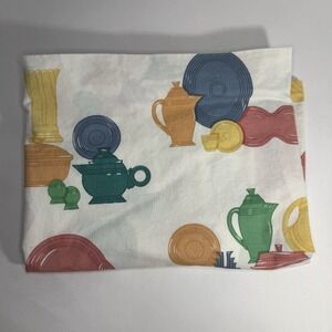 Fiesta Vintage Table Runner Pastel Colors 1996 Remade Into Curtain DYI Fabric